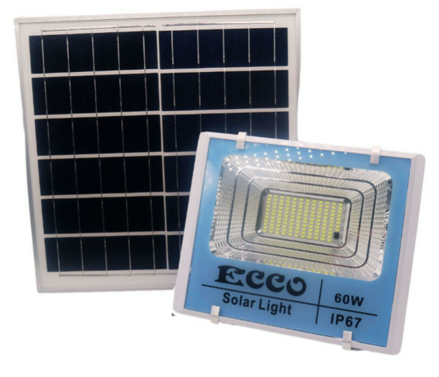 Ecco 60w Solar Flood Light with Remote