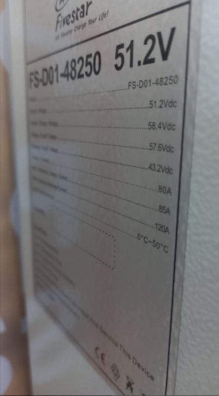 12.8KWH 250Ah 51.2V Lithium LifePo4 Battery - FiveStar