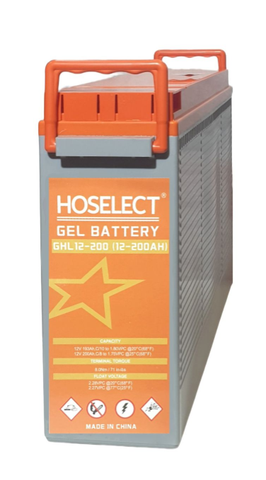 12V 200Ah Gel Slimline Deep Cycle Battery  - HOSELECT