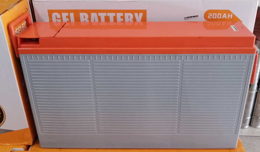 12V 200Ah Gel Slimline Deep Cycle Battery  - HOSELECT