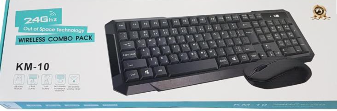 2.4GHZ Out of Space Technology Wireless Keyboard & Mouse Combo Pack – KM10