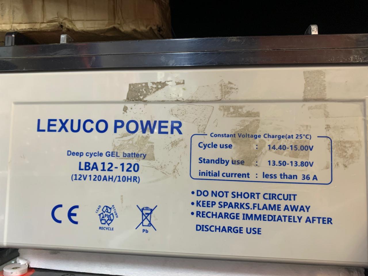 12V 120AH Durable Solar Gel Battery - LEXUCO