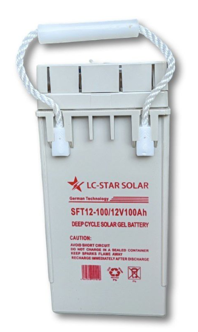 12V 100AH Deep Cycle Gel Battery - LC Star Solar Slimline