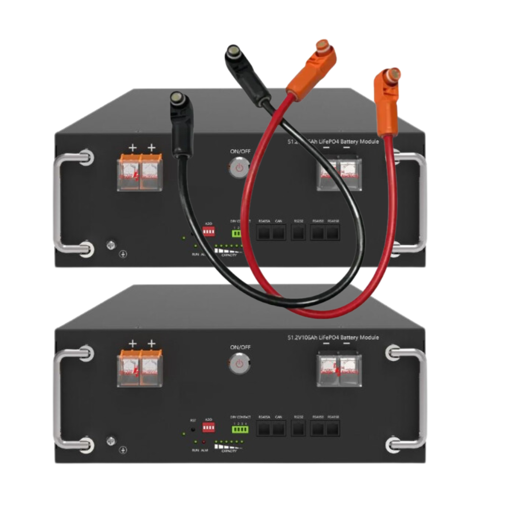 2 x SVolt 48V 106Ah 5.1kWh Lithium Ion Battery plus parallel cables