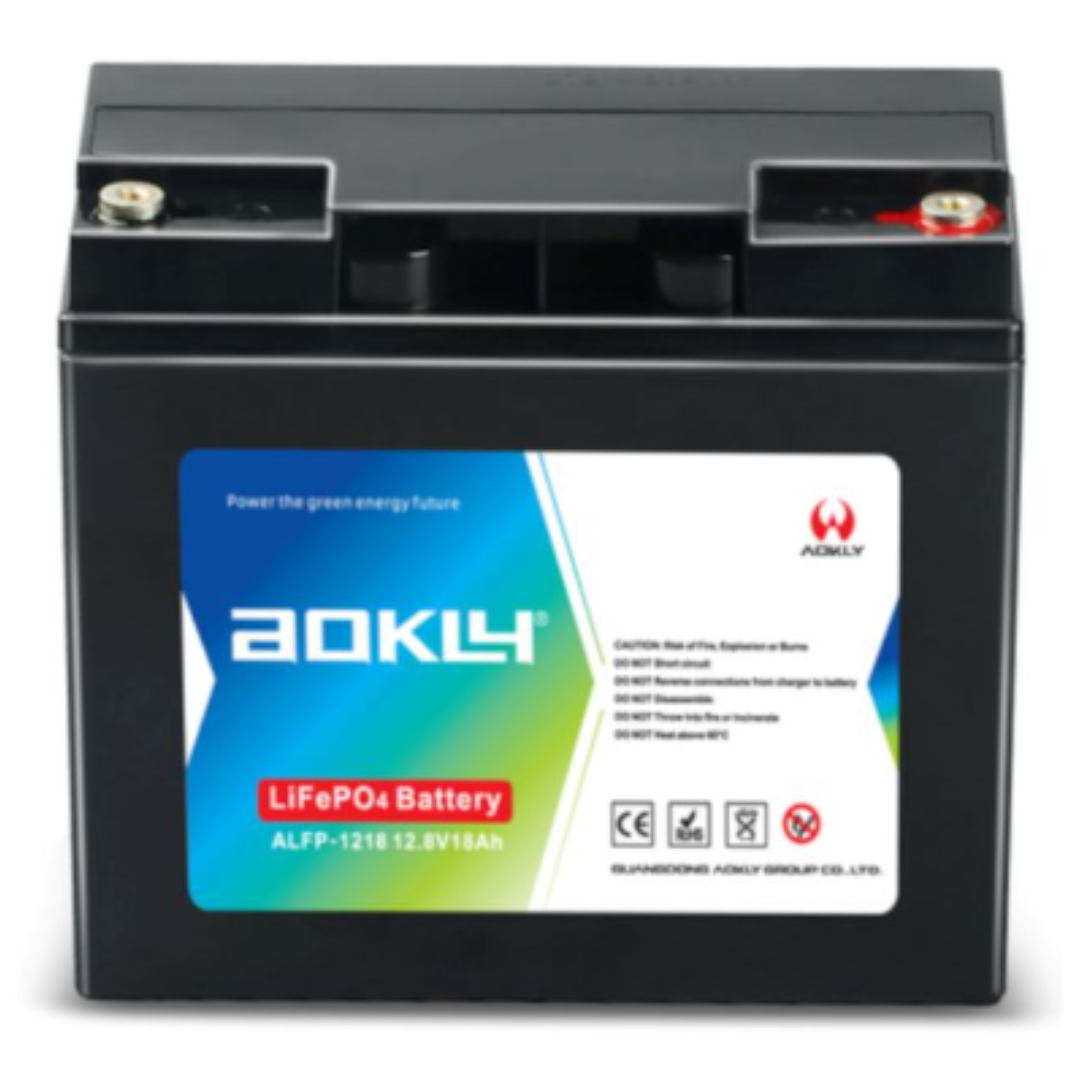 Aokly 12.8V 18Ah lithium iron phosphate battery