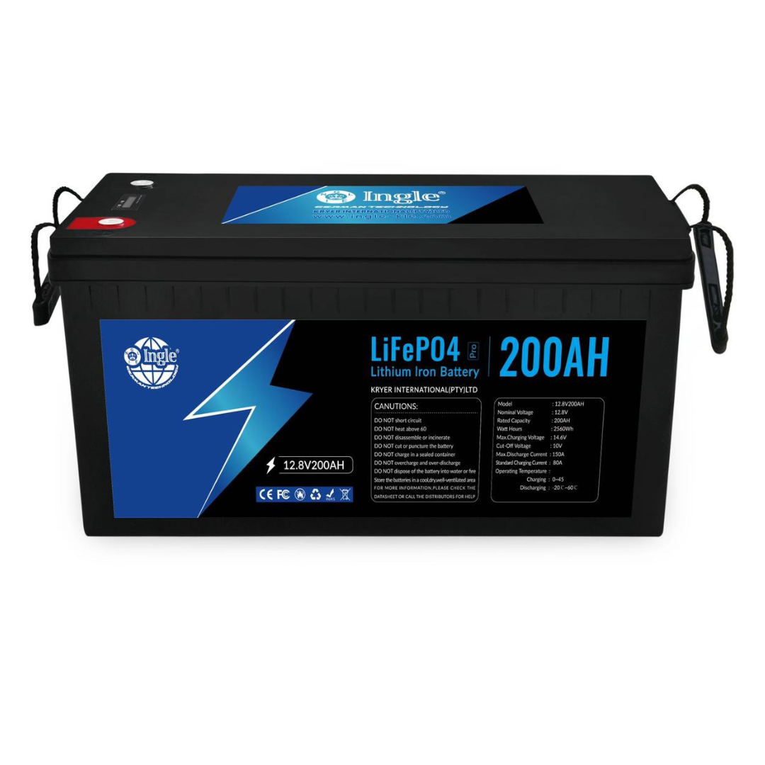 Ingle 12.8v 200ah 2.56kwh lithium battery