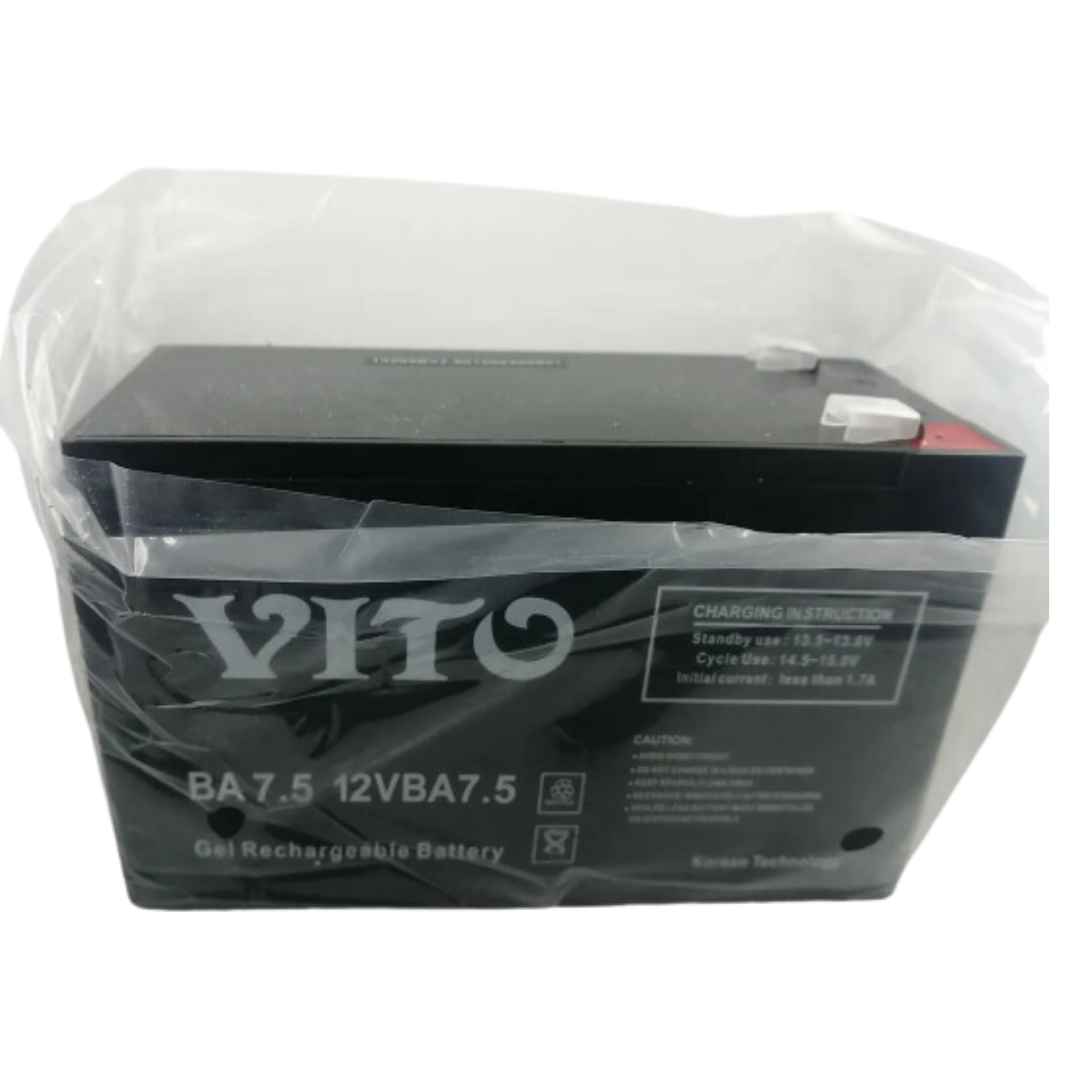 12V 7.5AH GEL Rechargeable Battery - Vito