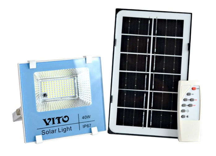 Vito 40W Solar Flood Light & Remote