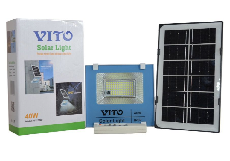 Vito 40W Solar Flood Light & Remote