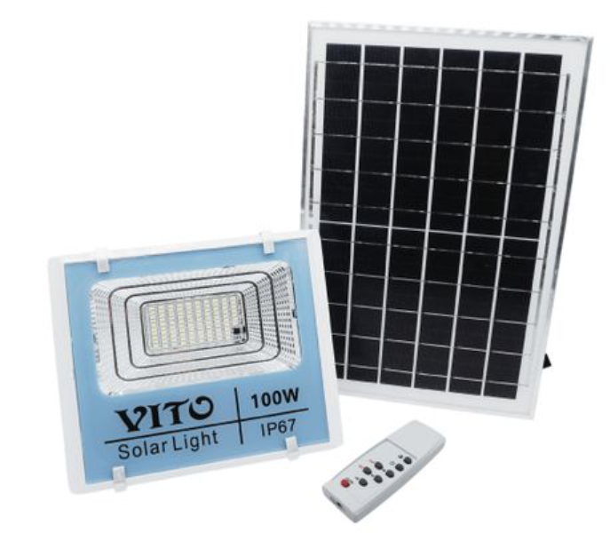 Vito 100w Solar FloodLight with Remote Control