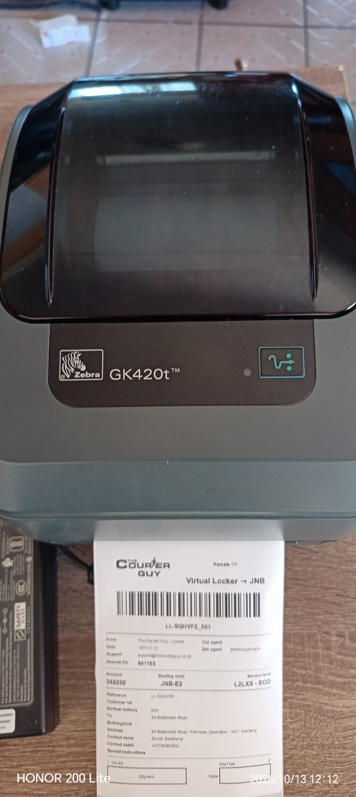 Zebra GK420T USB Wired Thermal Transfer & Direct Thermal Label Printer