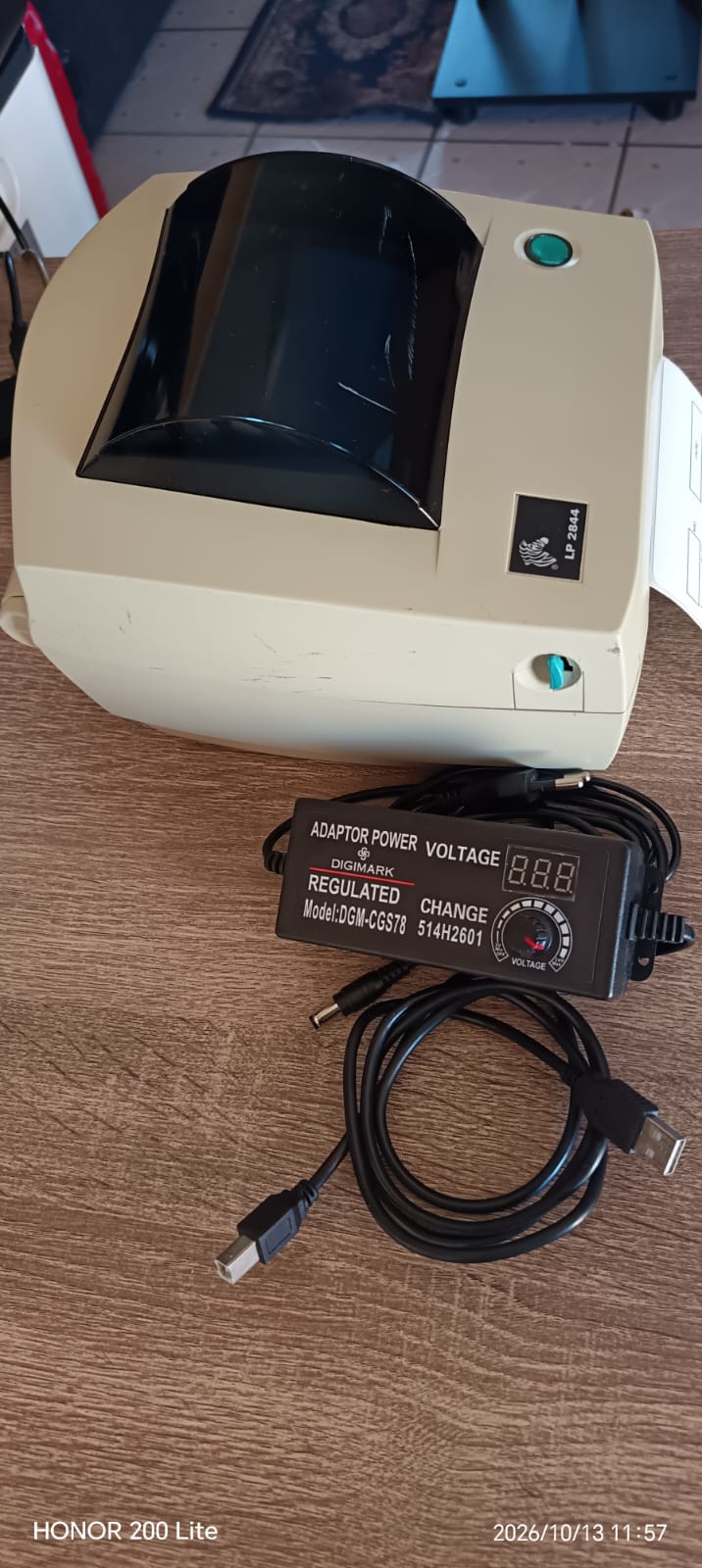 Zebra LP 2844 Direct Thermal Barcode & Shipping Label Printer (USB, Serial, Parallel)
