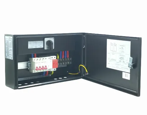 AC Distribution Box Fully Populated with a manual changeover switch - Solarwize