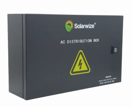 AC Distribution Box Fully Populated with a manual changeover switch - Solarwize