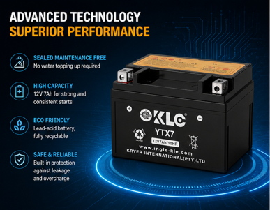 Motorcycle Battery KLE-YTX7