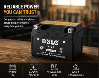 Motorcycle Battery KLE-YTX7
