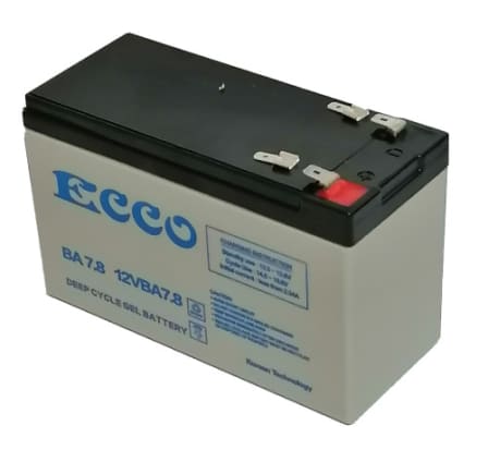 Ecco 12V 7.8Ah Deep cycle Gel battery- For Gate motors and UPS systems