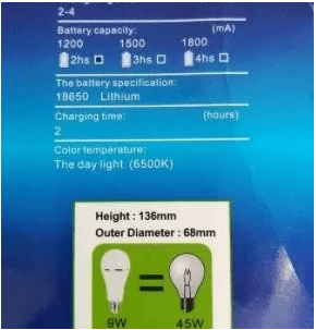 Redisson 9w Emergency LED Bulb Bayonet B22 (10 Pack)