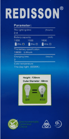 Redisson 9w Emergency LED Bulb E27 (10 Pack)